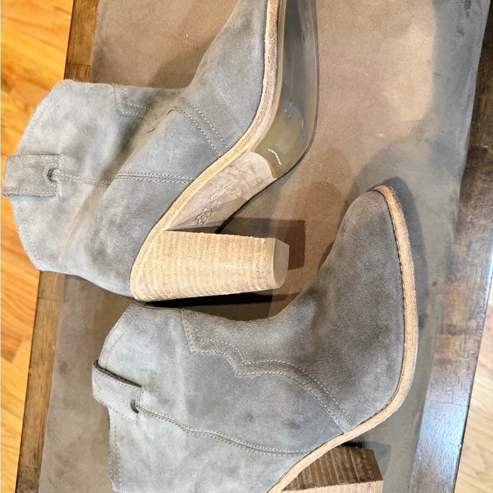 Joie Taupe Suede Heeled Boots